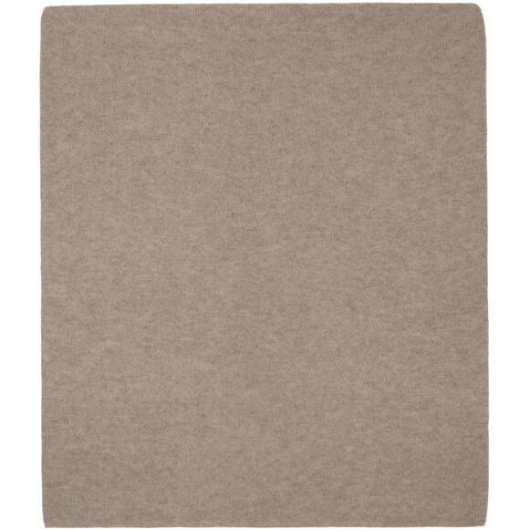 Lisa Yang Paris Scarf 100% Cashmere Mole Shawl Marled Dark Taupe Brown 75x205cm - Picture 9 of 11